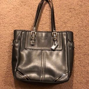 Coach purse black shoulder bag authentic